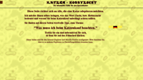What Katzen-hobbyzucht.de website looked like in 2020 (4 years ago)