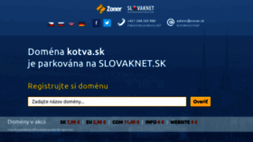 What Kotva.sk website looked like in 2020 (4 years ago)