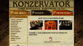 What Konzervatorcb.cz website looked like in 2020 (4 years ago)