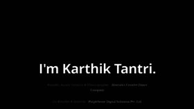 What Karthiktantri.com website looked like in 2020 (4 years ago)