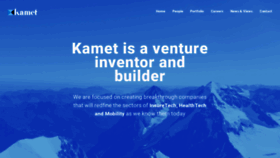 What Kametventures.com website looked like in 2020 (4 years ago)