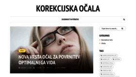 What Korekcijskaocala.si website looked like in 2020 (4 years ago)