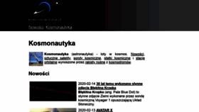 What Kosmonautyka.pl website looked like in 2020 (4 years ago)