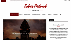 What Katiespostcard.com website looked like in 2020 (5 years ago)