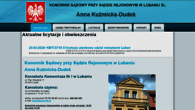What Komornikluban.pl website looked like in 2020 (4 years ago)