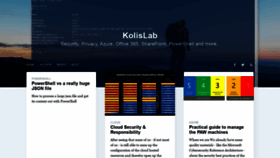 What Kolislab.com website looked like in 2020 (4 years ago)
