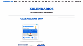 What Kalendarios.com website looked like in 2020 (4 years ago)