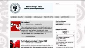 What Kvinnefronten.no website looked like in 2020 (4 years ago)