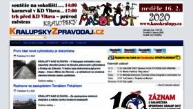 What Kralupskyzpravodaj.cz website looked like in 2020 (4 years ago)