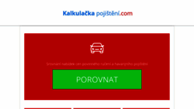 What Kalkulackapojisteni.com website looked like in 2020 (4 years ago)
