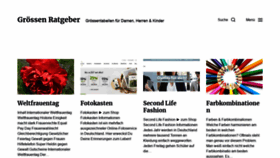 What Kleidergroessen.info website looked like in 2020 (4 years ago)