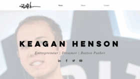 What Keaganhenson.com website looked like in 2020 (4 years ago)