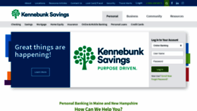 What Kennebunksavings.com website looked like in 2020 (4 years ago)