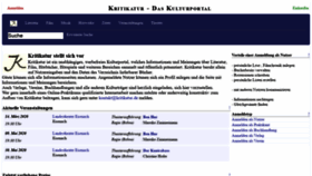 What Kritikatur.de website looked like in 2020 (4 years ago)