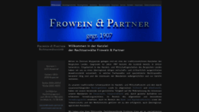 What Kanzlei-frowein.de website looked like in 2020 (6 years ago)