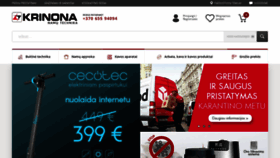 What Krinona.lt website looked like in 2020 (4 years ago)