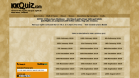 What Kkquiz.com website looked like in 2020 (4 years ago)