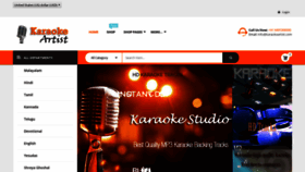What Karaokeartist.com website looked like in 2020 (4 years ago)