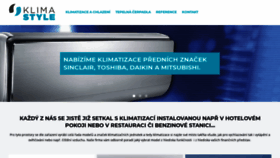 What Klimastyle.cz website looked like in 2020 (5 years ago)