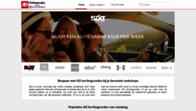 What Kortingscodes.ad.nl website looked like in 2020 (4 years ago)