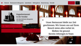 What Kuppelrestaurant-dresden.de website looked like in 2020 (4 years ago)