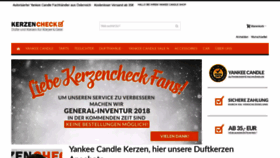 What Kerzencheck.at website looked like in 2020 (4 years ago)