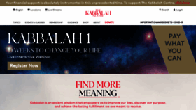 What Kabbalahcentre.co.uk website looked like in 2020 (3 years ago)