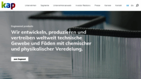 What Kap.de website looked like in 2020 (4 years ago)