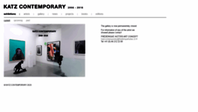 What Katzcontemporary.com website looked like in 2020 (4 years ago)