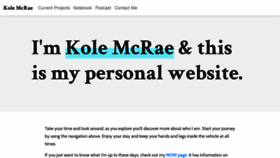 What Kolemcrae.com website looked like in 2020 (4 years ago)