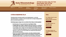 What Katyrheumatology.com website looked like in 2020 (4 years ago)