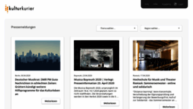 What Kulturkurier.de website looked like in 2020 (4 years ago)