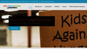 What Kidsagainsthunger.org website looked like in 2020 (4 years ago)