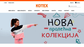 What Kotex.rs website looked like in 2020 (4 years ago)