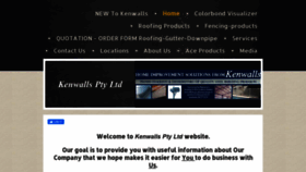 What Kenwalls.com.au website looked like in 2020 (4 years ago)