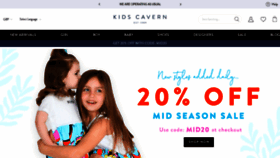 What Kidscavern.co.uk website looked like in 2020 (3 years ago)