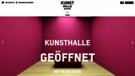 What Kunsthalle-bremen.de website looked like in 2020 (4 years ago)