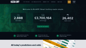 What Kickoff.co.uk website looked like in 2020 (3 years ago)