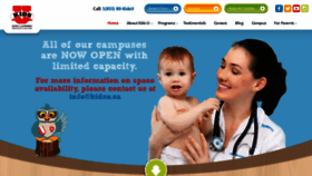 What Kidsu.ca website looked like in 2020 (3 years ago)