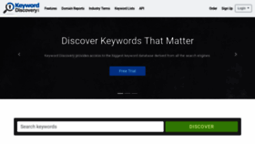 What Keyworddiscovery.com website looked like in 2020 (3 years ago)