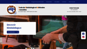 What Kinesiologie.com website looked like in 2020 (3 years ago)
