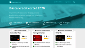 What Kreditkort.nu website looked like in 2020 (3 years ago)