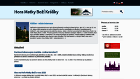What Klasterkraliky.cz website looked like in 2020 (3 years ago)