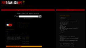 What King-sunny-ade.freedownloadmp3.net website looked like in 2020 (3 years ago)