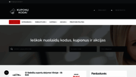 What Kuponukodai.lt website looked like in 2020 (3 years ago)