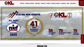 What Kluniversity.in website looked like in 2020 (5 years ago)