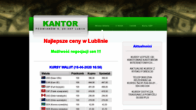 What Kantorannajanek.pl website looked like in 2020 (3 years ago)