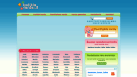 What Kudikiuvardai.lt website looked like in 2020 (3 years ago)