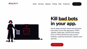What Killbot.org website looked like in 2020 (3 years ago)