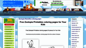 What Kidsunder7.com website looked like in 2020 (3 years ago)